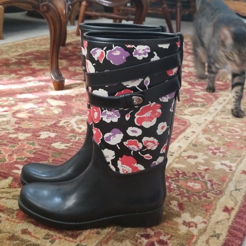 🍂Fall Item🍂 Coach Floral Rain Boots